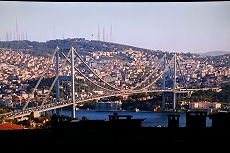 ABS Network's backdrop of Istanbul in live broadcast studio