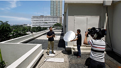 AP live camera stand-up position in Manila, Philippines.