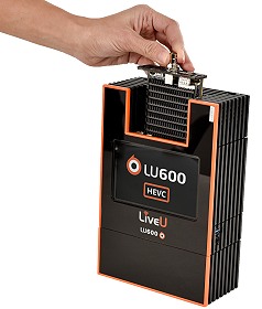 LiveU's LU600 with HEVC Pro Card.