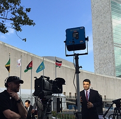 TIMA's live transmission position at the UN in New York.